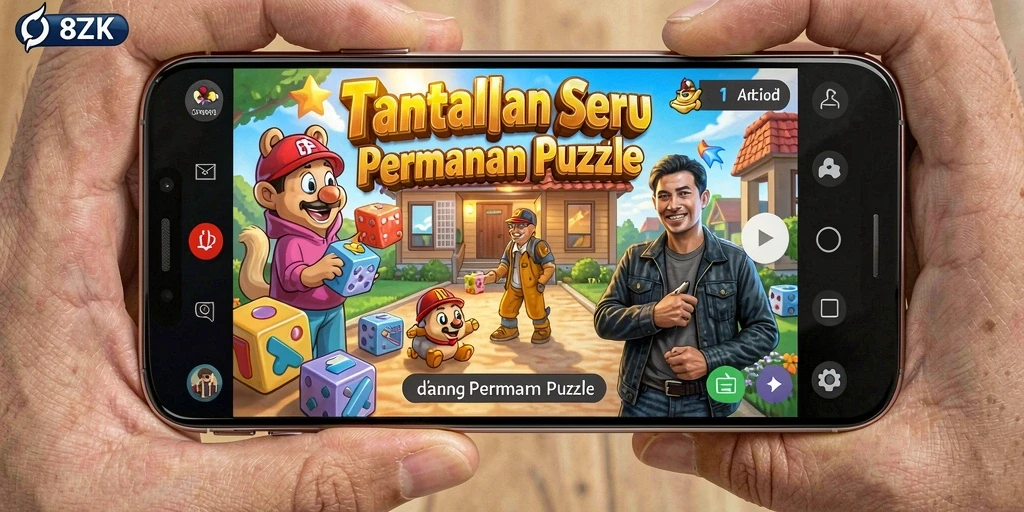 Tangkapan layar gameplay 8ZK menampilkan serunya menyelesaikan teka-teki.