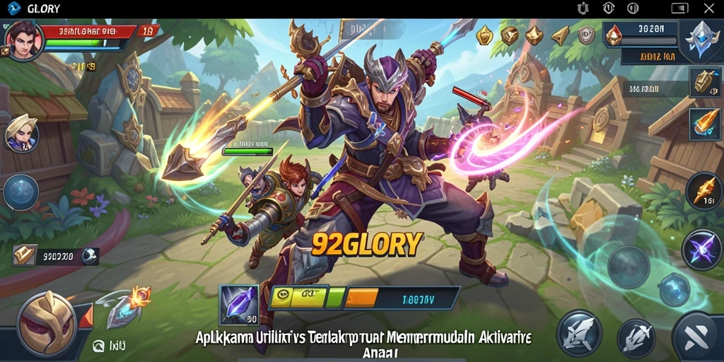 Tampilan antarmuka 92GLORY yang sederhana dan intuitif.