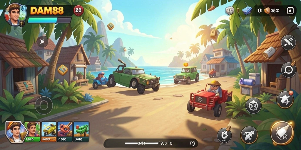 Tampilan gameplay seru dan mengasyikkan di DAM88.