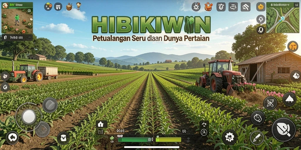 Screenshot HIBIKIWIN menampilkan grafik indah dan gameplay bertani yang seru.