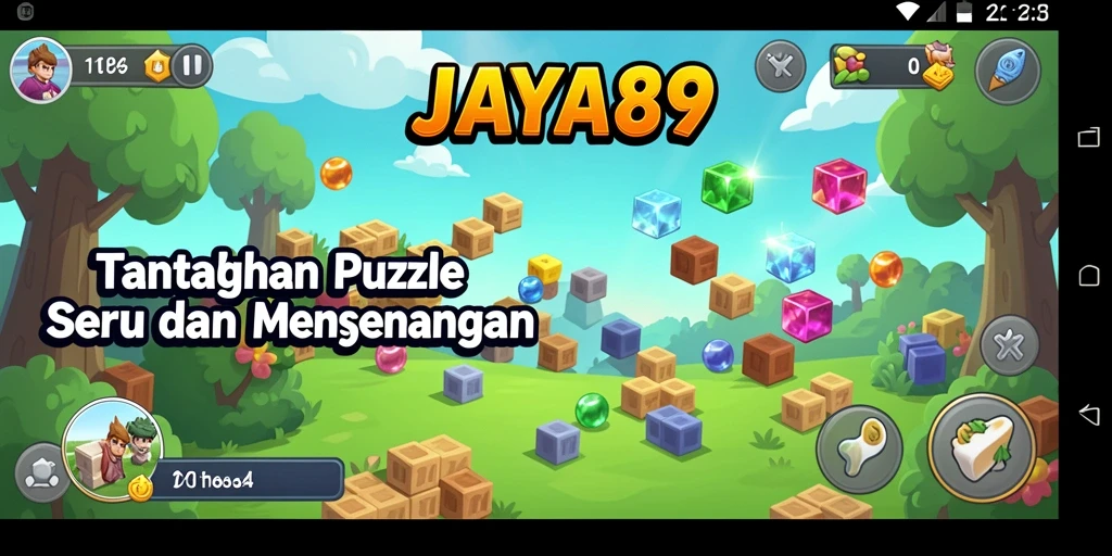 Tampilan gameplay menarik dari JAYA89 saat memecahkan teka-teki.