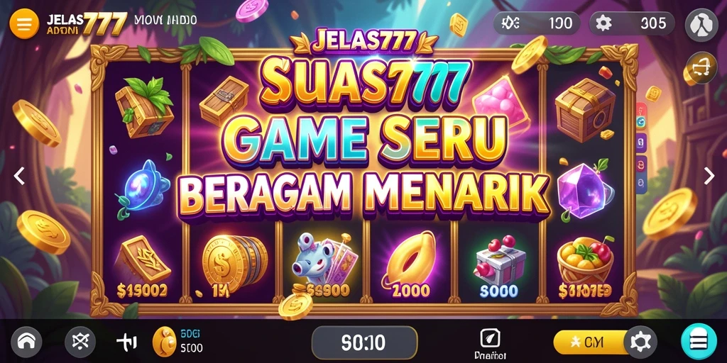 Screenshot permainan JELAS777 menampilkan grafis slot yang menakjubkan.