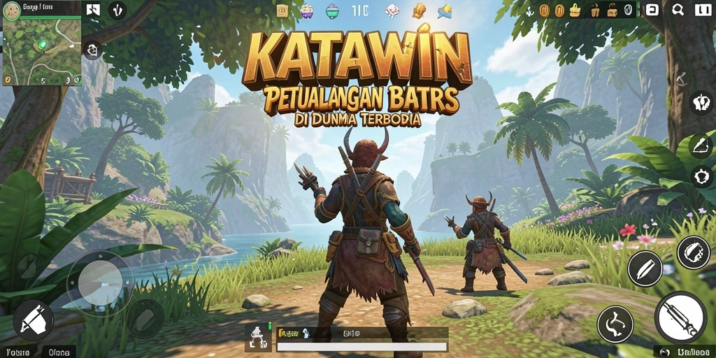 Tampilan gameplay <strong>KATAWIN</strong> dalam dunia terbuka yang memukau.