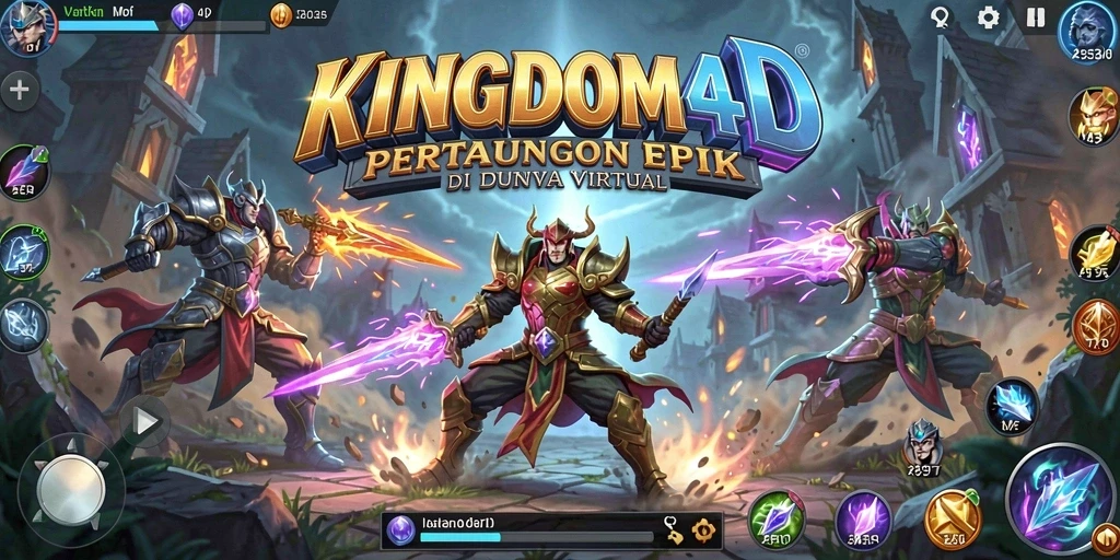 Tampilan menarik saat pertarungan dalam KINGDOM4D dengan efek visual yang memukau.