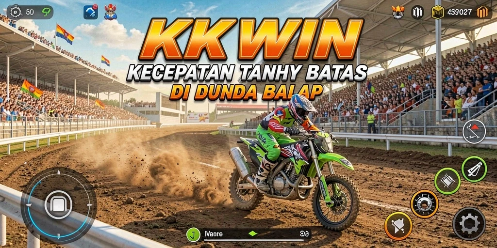 Tangkapan layar KKWIN menampilkan momen mendebarkan balapan di arena.