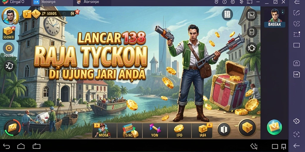 Screenshot gameplay LANCAR138 menampilkan keseruan membangun bisnis Tycoon.
