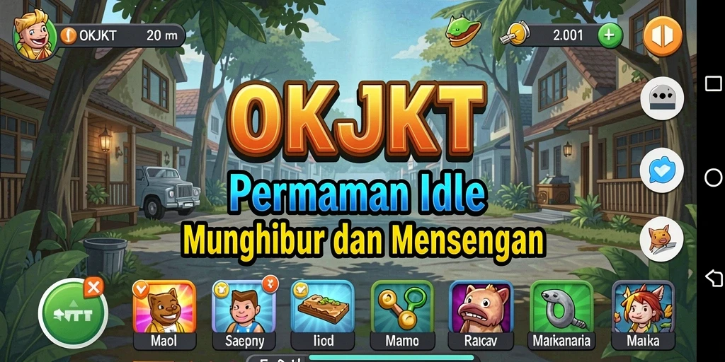 Tampilan gameplay OKJKT yang menarik dalam genre Idle.