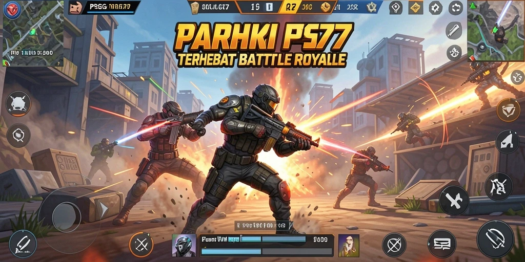 Tampilan gameplay seru dan kompetitif di PSG77 Battle Royale.