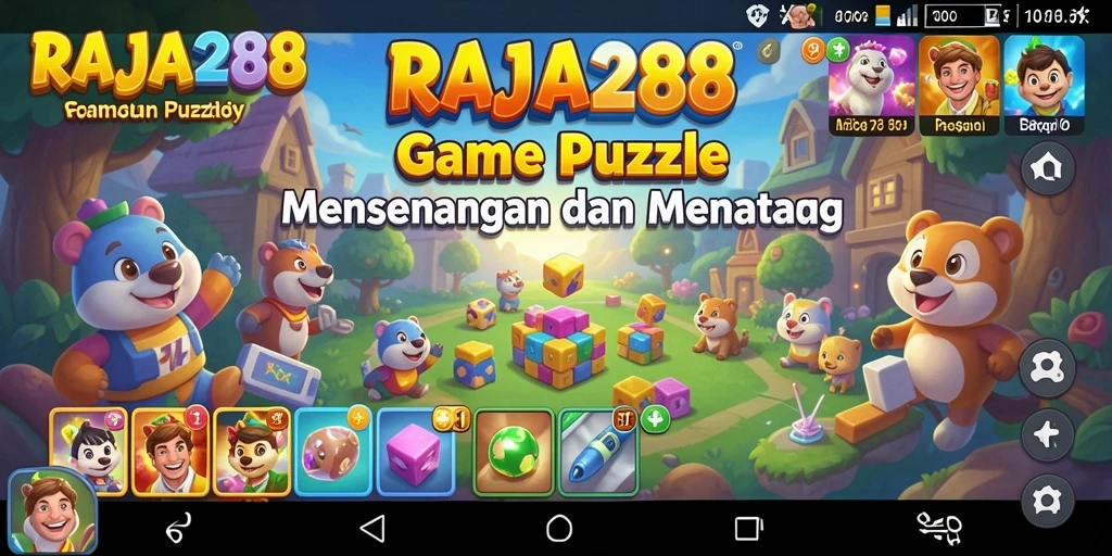 Screenshot gameplay RAJA288 menunjukkan tantangan Puzzle yang menarik.