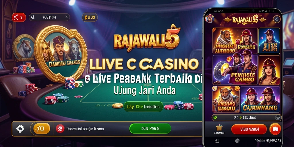 Tampilan permainan Live Casino RAJAWALI55 yang menarik dan interaktif.