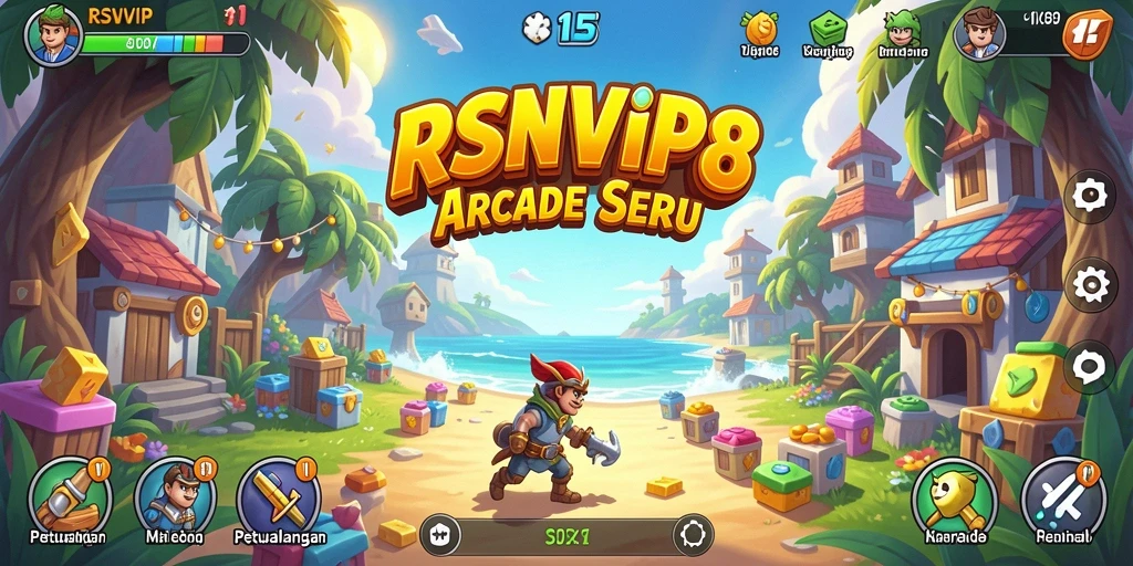 Tangkapan layar gameplay RSNVIP8 menunjukkan aksi seru dalam game arcade.