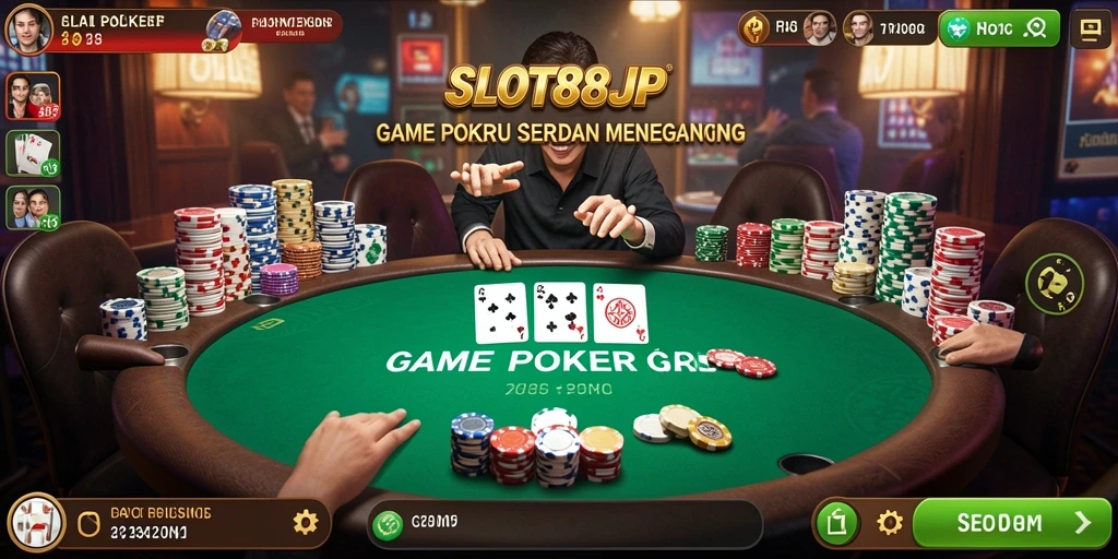 Tampilan gameplay menarik dari SLOT88JP yang memikat pemain Poker.