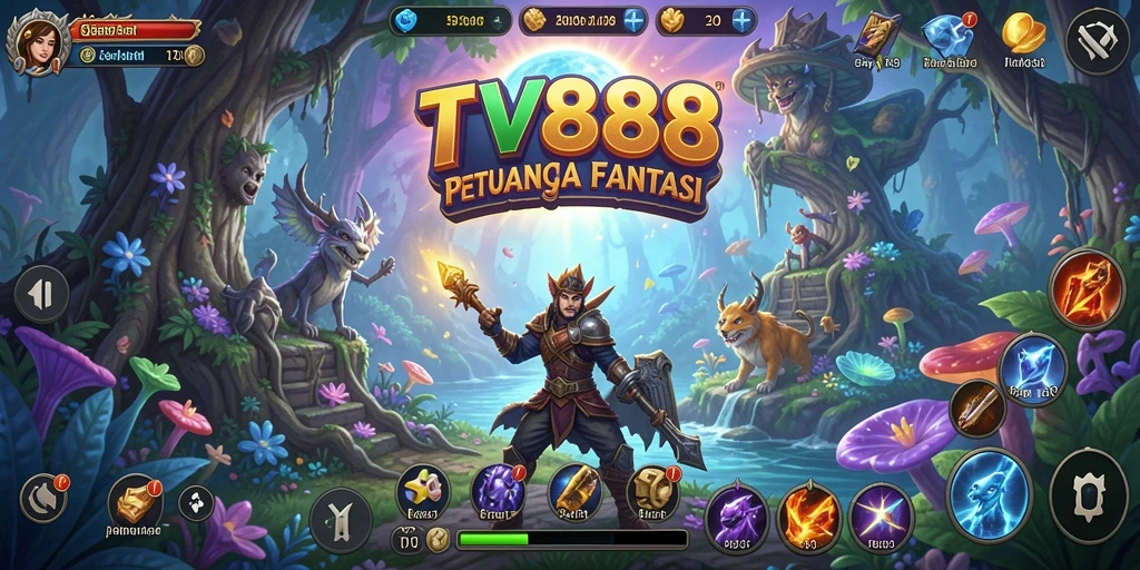 Tampilan gameplay TV888 dengan aksi petualangan yang menegangkan.